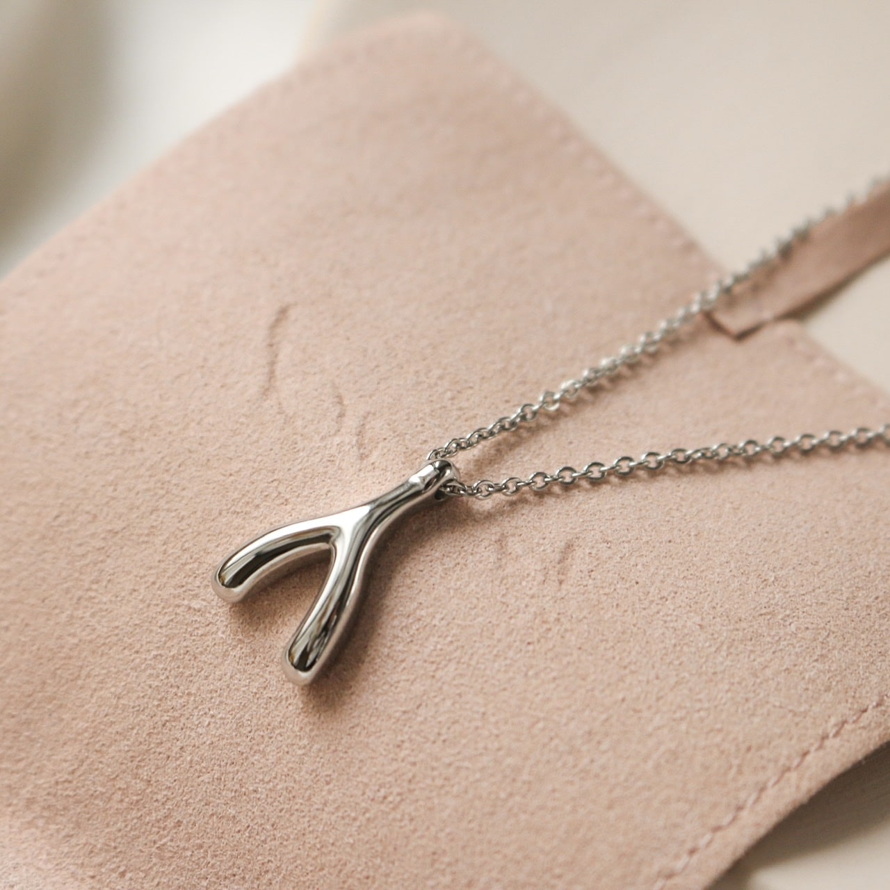 Wishbone Necklace (Silver)