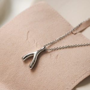 Wishbone Necklace (Silver)