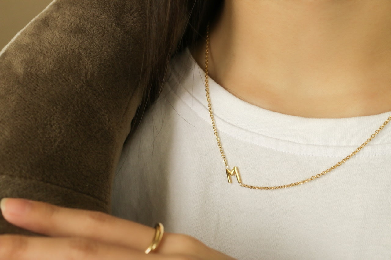 Tilted M Necklace